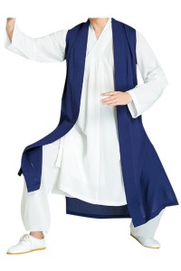 Chinese Style Men's clothes, civilian clothes, linen Han clothes, men's ancient clothes, Zen clothes, robes, Taoist robes, Chinese style long shirts, Kung Fu shirts, drama clothes SKF002 detail view-1